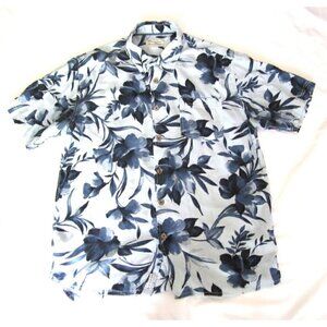Men's Honolua Floral Pattern Button Up Short Sleeve Shirt Sz L (MT264)